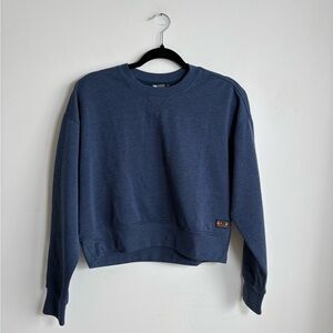 Outdoor Research Blue Cropped Essential Fleece Crewneck Sweatshirt Womens Small